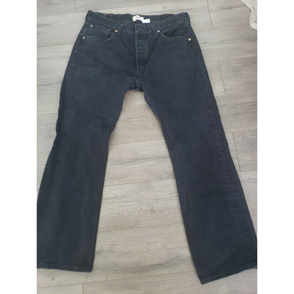 Levi's Other - Levis 501 Button Fly Mens Jeans 38×32 Black Denim
